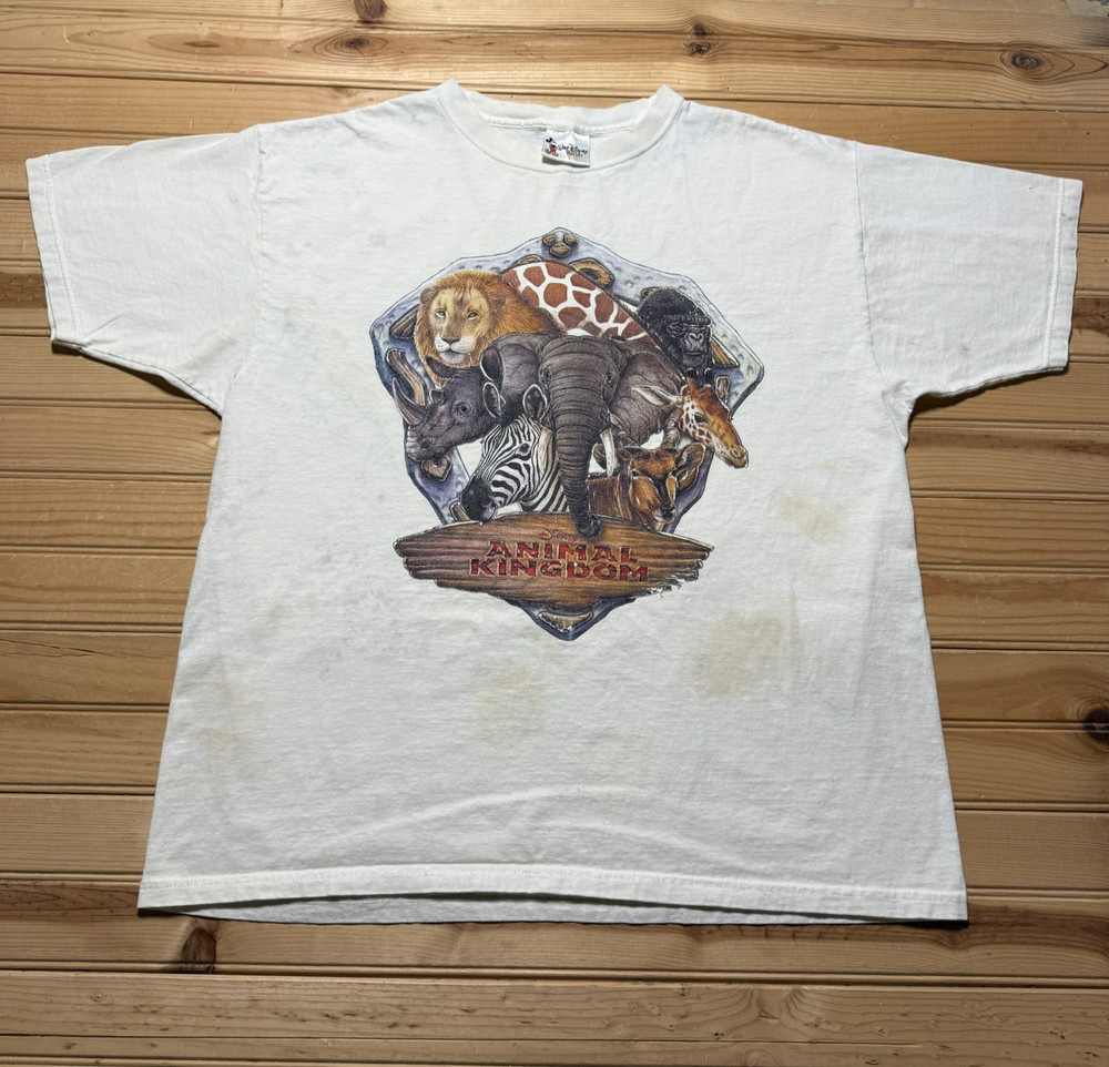 Vintage 90s Walt Disney World Animal Kingdom Kilimanjaro Safaris Shirt - Size XL