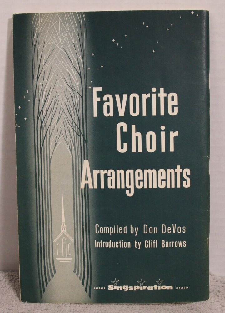 Singspiration Favorite Choir Arrangements Song Book Christian 1960 Vintage