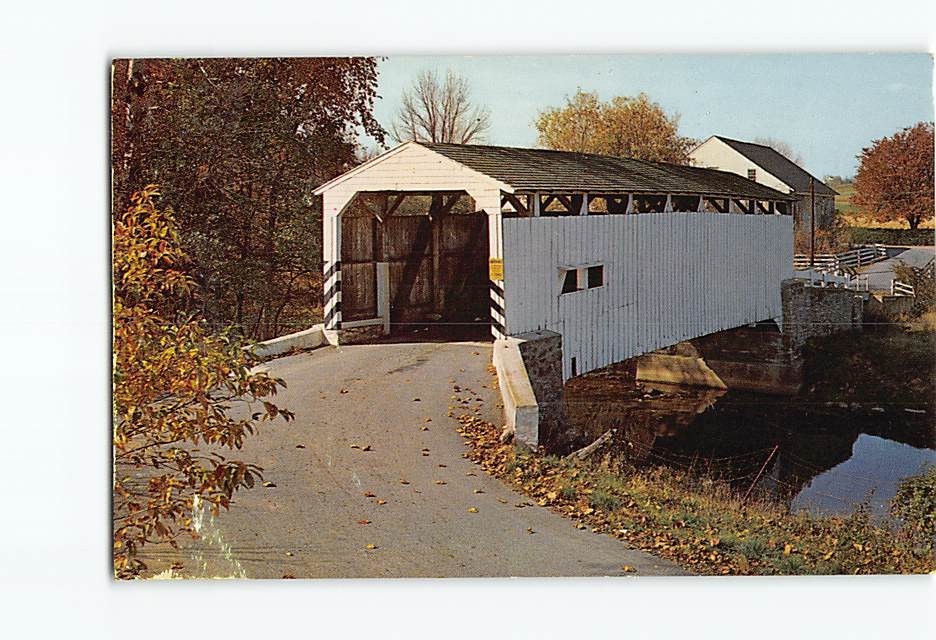 Postcard Heart Of Dutchland Kellers Mill Bridge Lititz Pennsylvania USA