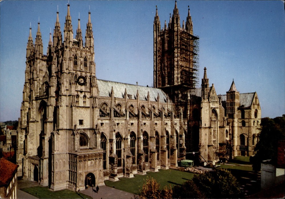 Canterbury Cathedral Canterbury Kent England vintage postcard p409