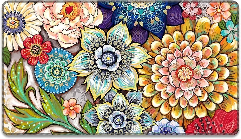 Floral Front Door Mat 30x17 Heavy Duty Indoor Outdoor Welcome Rug