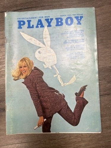 Playboy Magazine March 1969 Kathy Macdonald Very Good