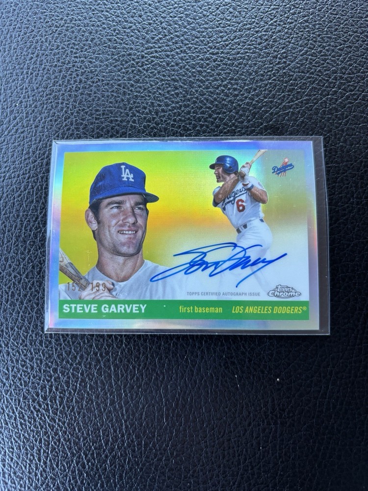 Topps 2021 Chrome Platinum Steve Garvey Dodgers Auto Refractor PA-SGR /199