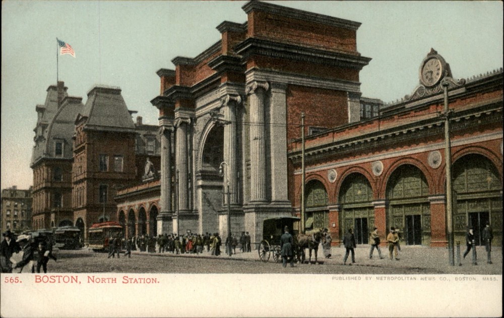 Boston North Station UDB c1905 unposted vintage postcard c964