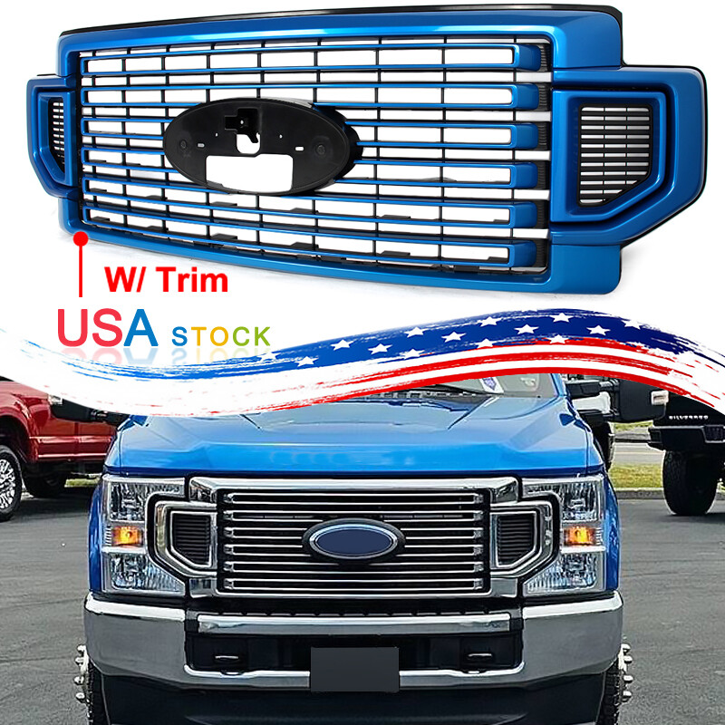 Front Grill Assembly Fit Ford Super Duty F-250 F-350 F-450 2020-22 Velocity Blue