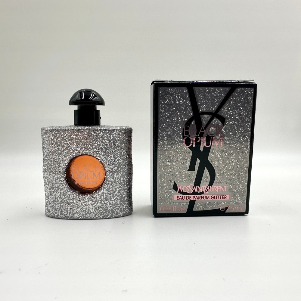 YSL Black Opium Glitter 7.5ml / 0.25 fl oz Mini Perfume EDP Travel Size New