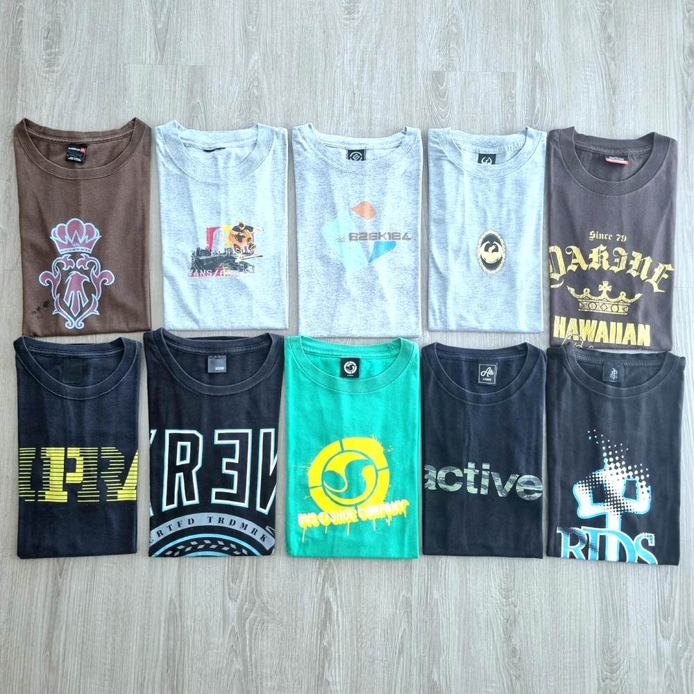 Vintage SKATEBOARD Shirt Bundle 10 Pieces Lot Large Old School Skate Brands 90s
