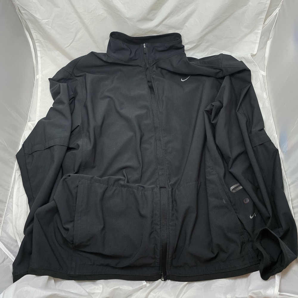 Nike Windbreaker Jacket Full Zip Mens XXL Black