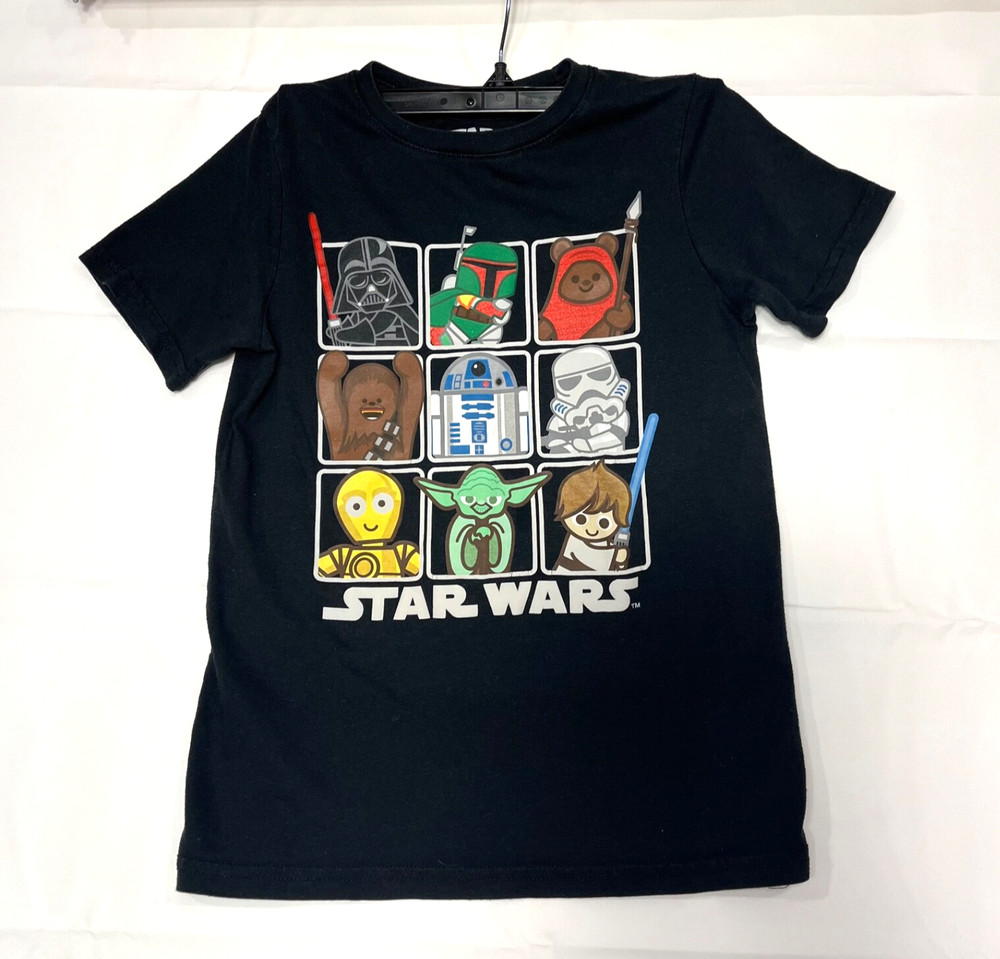 Star Wars Youth Size Medium Black Tshirt Baby Characters Graphic Tshirt