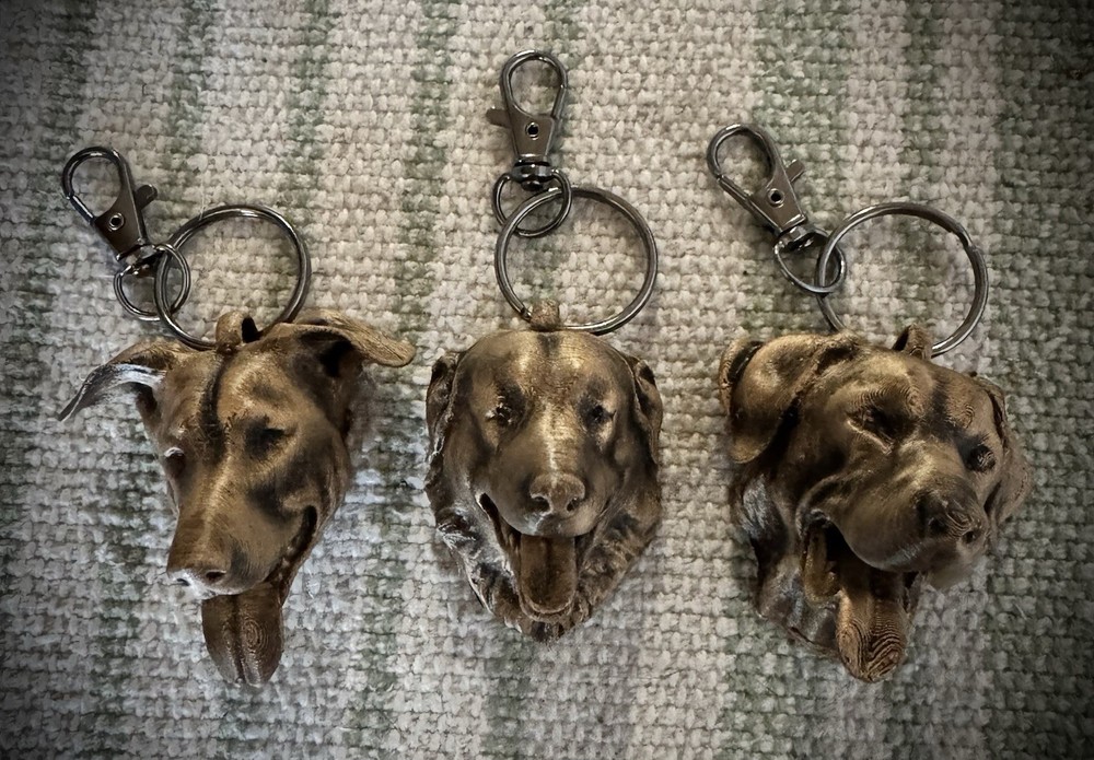 Custom Pet Portrait Keychains - 3D Printed