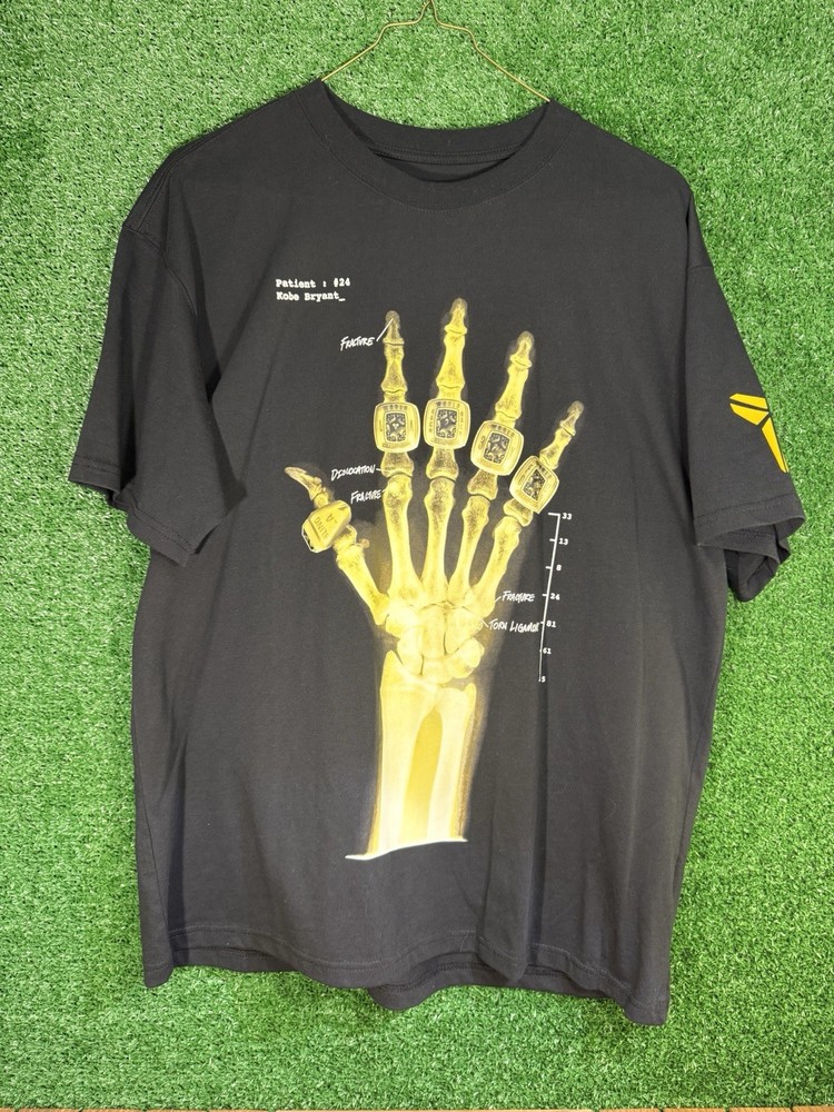New! Nike Kobe M90 X-Ray Shirt Broken Not Beaten Black/Gold sz LARGE