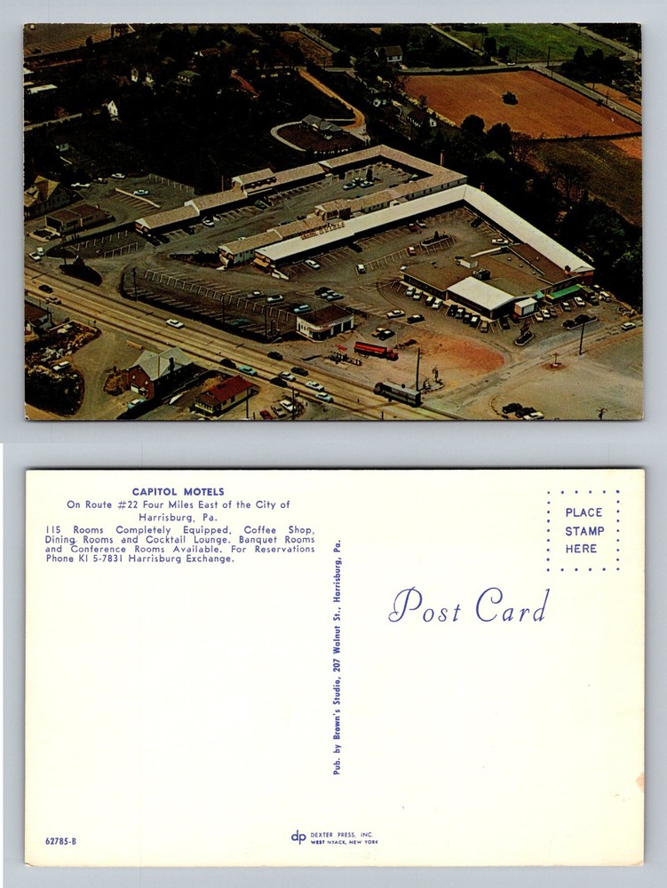 Harrisburg, PA-Pennsylvania, Capitol Motels Route 22 Exchange Vintage Postcard