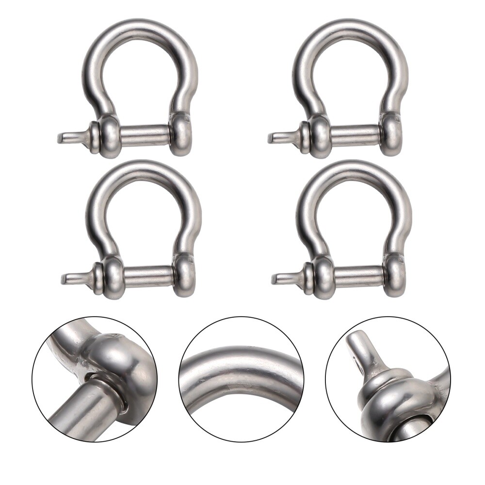 4 Pcs Trailer Bow Buckle Convenient Shackle Horseshoe Shaped Shackles