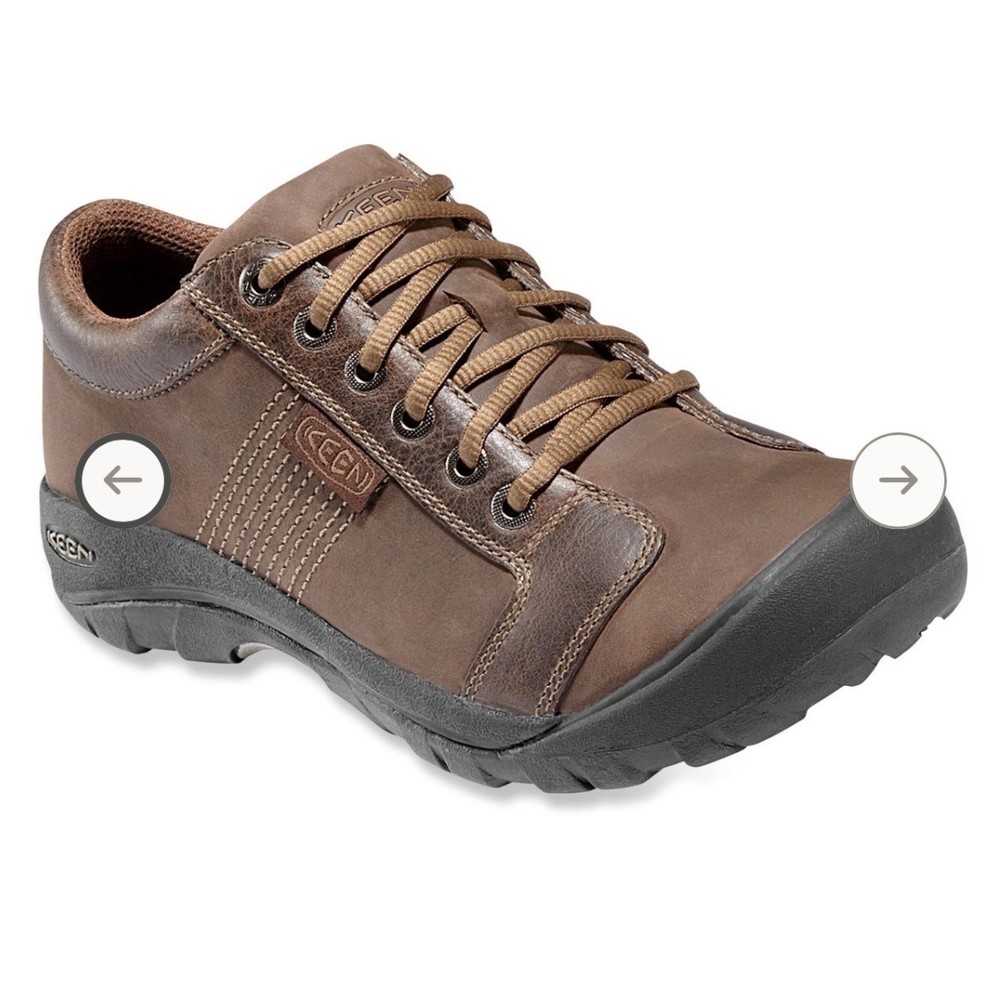 Keen Presidio Austin Oxford Shoes Men 10.5 Brown Leather Casual Hiking Sneakers