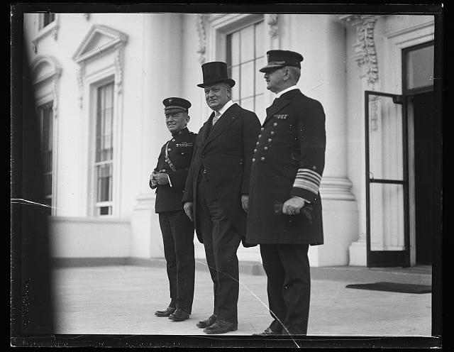 Photo:Edwin Denby, center. White House, Washington, D.C.
