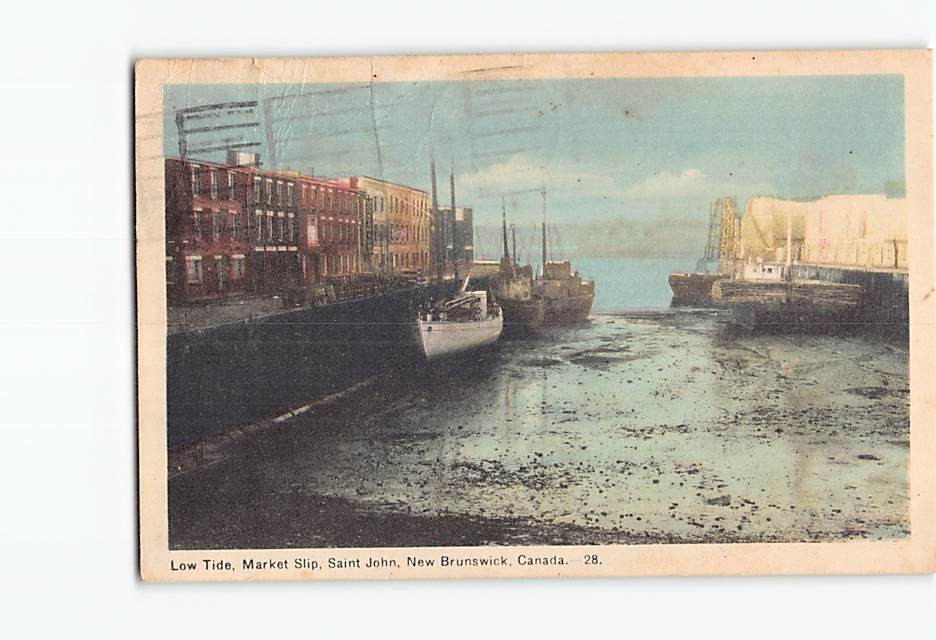 Postcard Low Tide Market Slip Saint John New Brunswick Canada