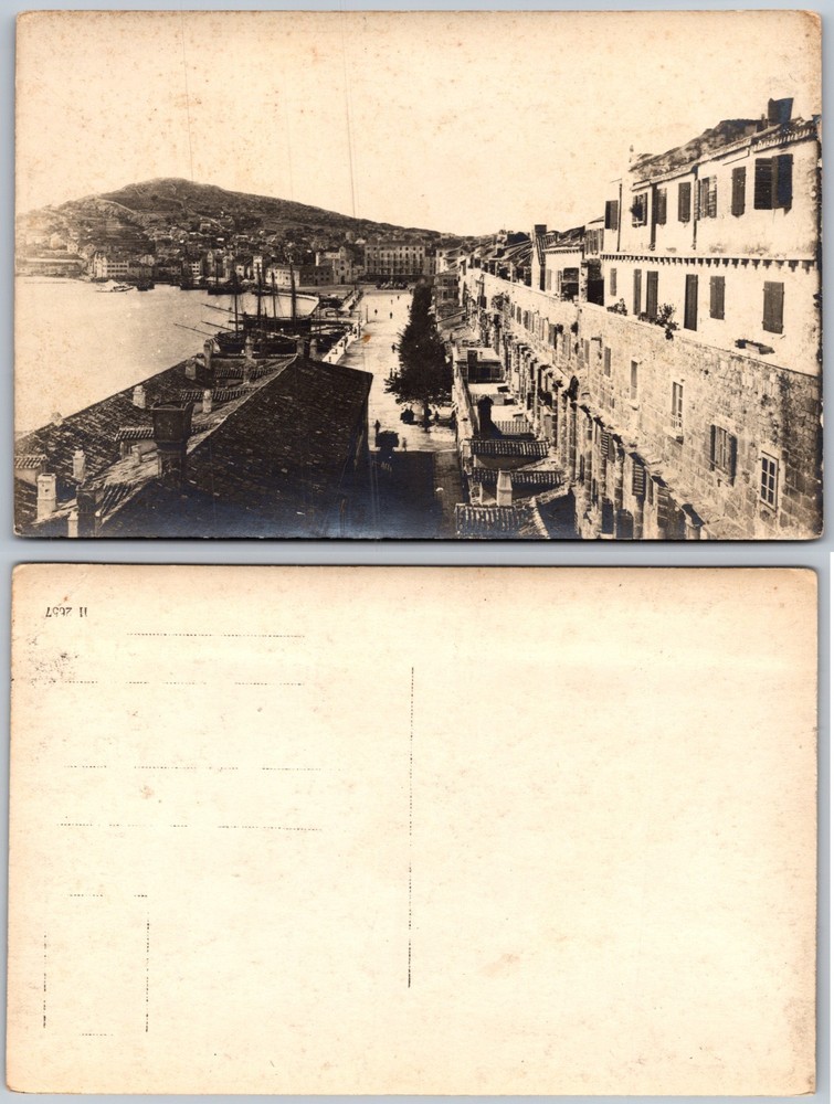 Waterfront Street Harbor View Postcard