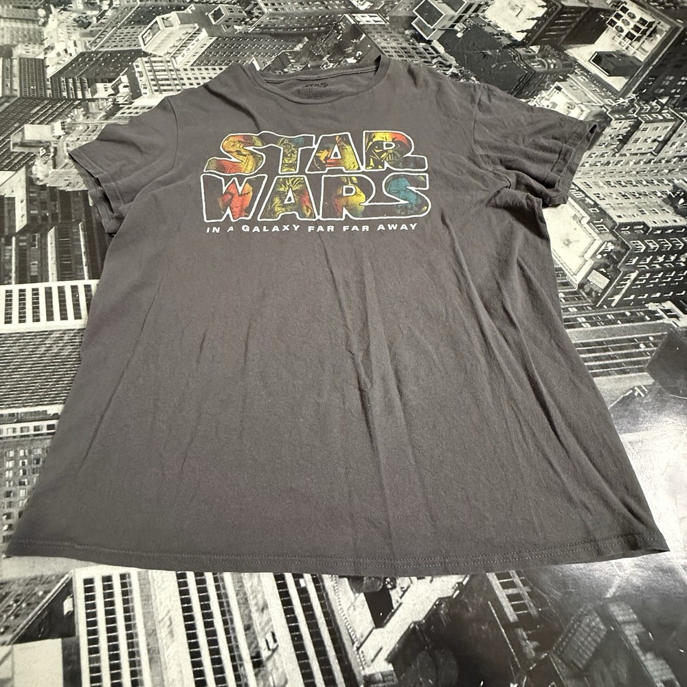 Vintage | T-Shirt | Star Wars | Graphic Print | Gray | Large