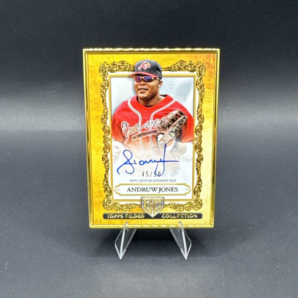 Andruw Jones Framed Auto /50 2025 Topps Gilded Collection HOF Braves