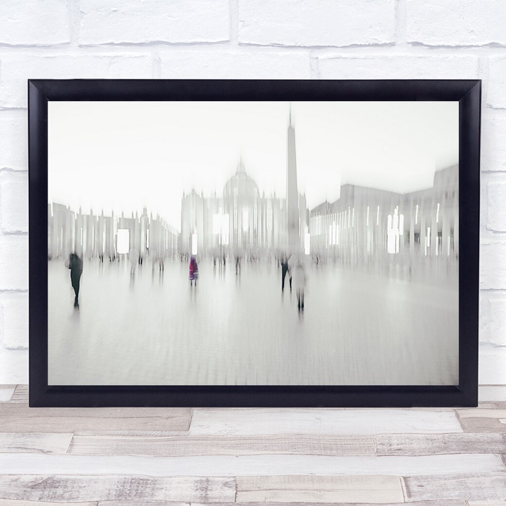 wait Rome Vatican City Abstract Street Blur High Wall Art Print