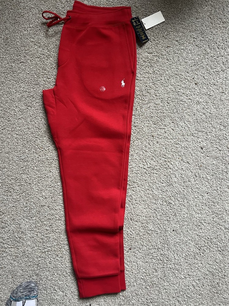 Men’s Polo Ralph Lauren Double-Knit Jogger Pants Size L Red Pony Logo NWT