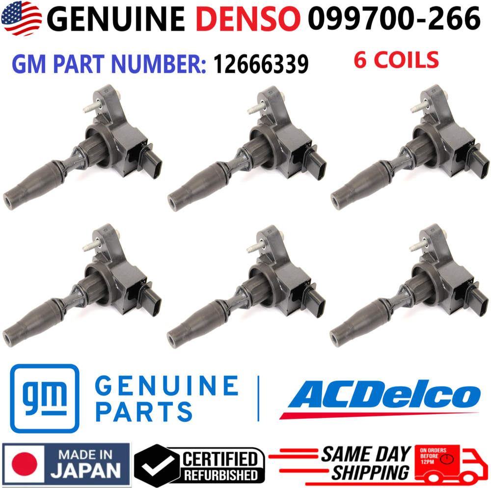 GENUINE DENSO Ignition Coils For 2016-2021 Cadillac Buick Chevrolet GMC 3.0 3.6L