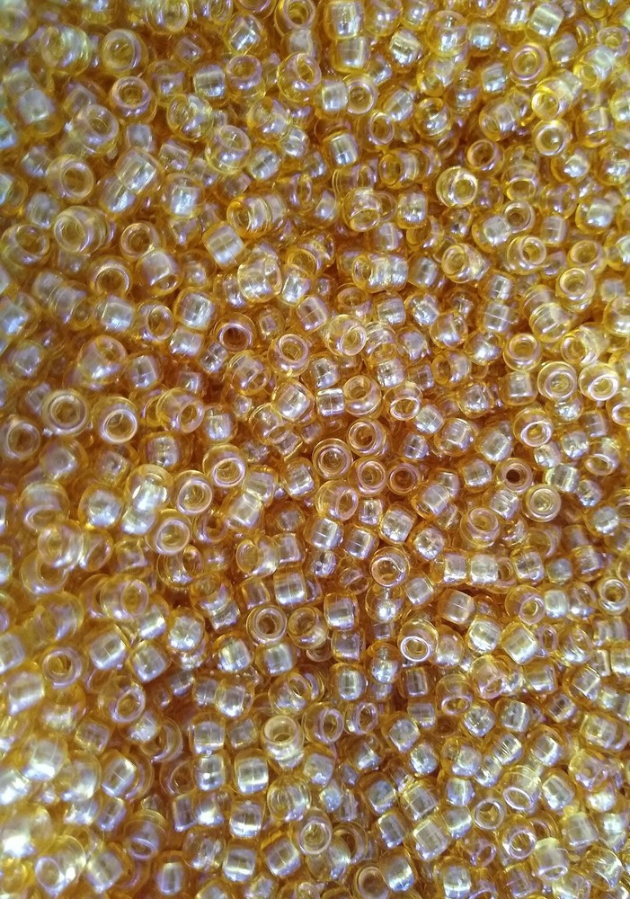 Acid Yellow 9mm Barrel Pony Beads Loose 50 to 1000 Count-image