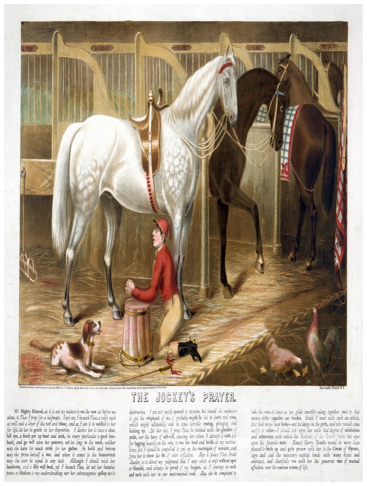 Decor Horse Poster. The Jockey's Prayer. Home Fine Graphic Art Design. 1449