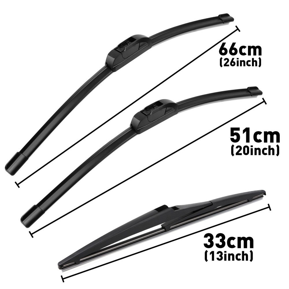 Universal 26 20 12 Inch Wiper Blades Kit for Toyota Highlander 2007-2013 Models