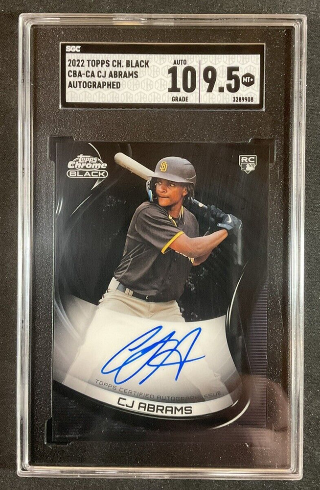 2022 Topps Chrome Black SGC 9.5 Auto 10 CJ Abrams Rookie Auto Autograph RC