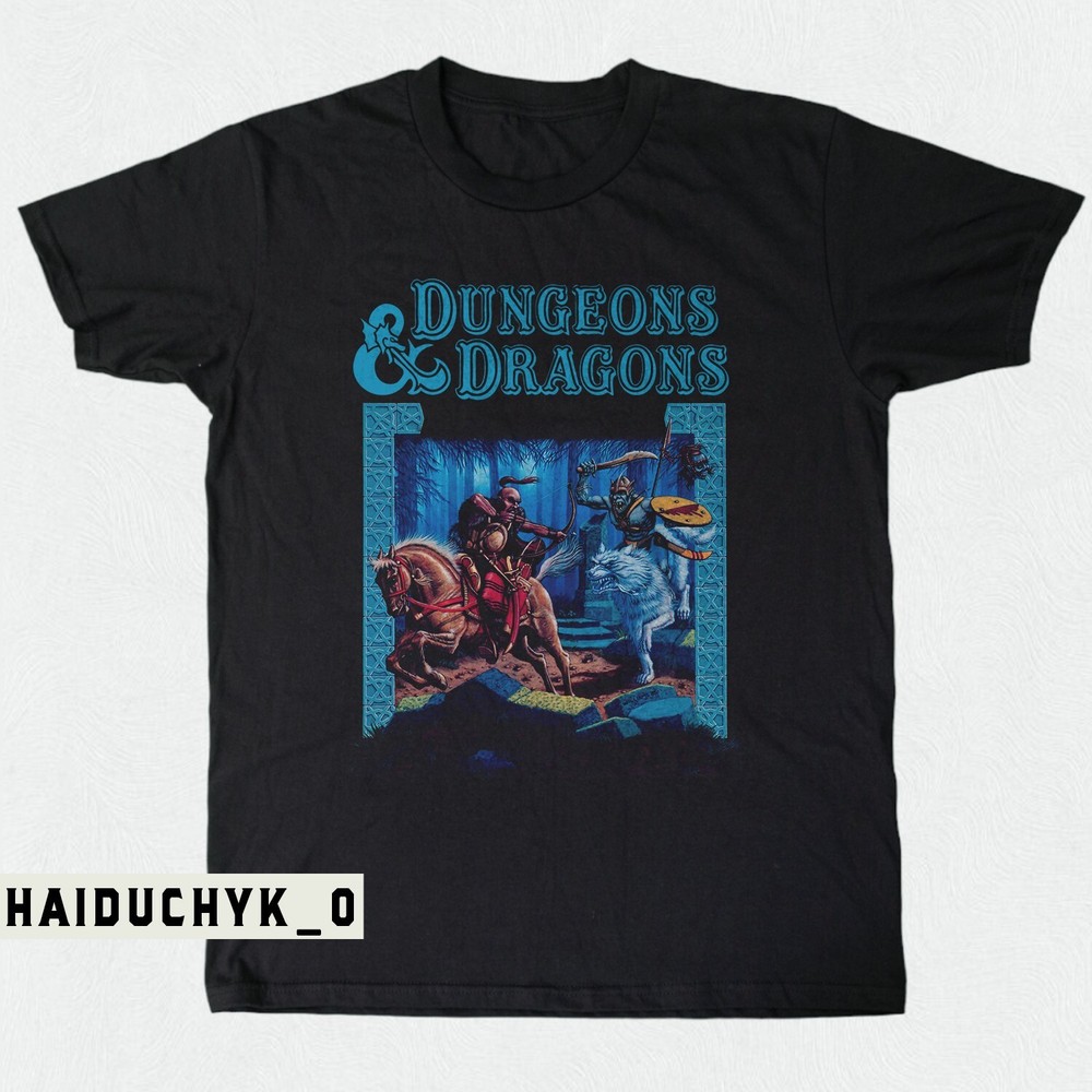 Dungeons & Dragons Unisex Black T-shirt Size S-5XL