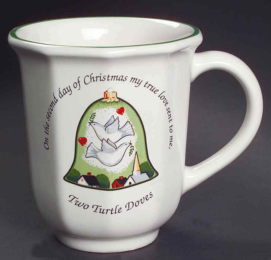 Pfaltzgraff Christmas Heritage Red Accent Mug with Festive Design 16 oz-image