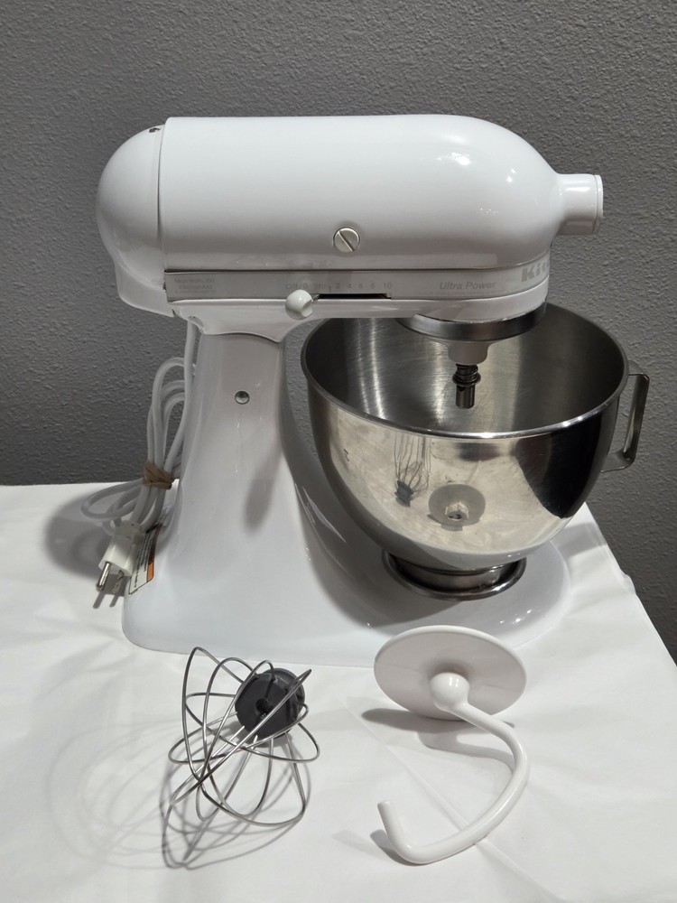 KitchenAid KSM90WW 300W Tilt Mixer with Bowl & Attachments