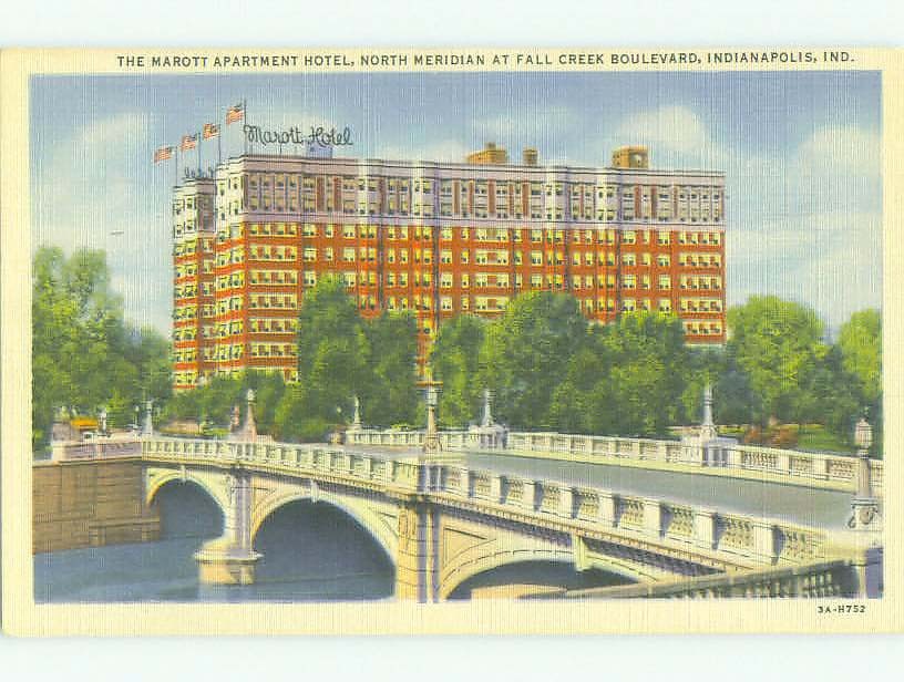Unused Linen MARROTT HOTEL Indianapolis Indiana IN  hr8109@