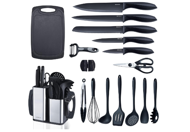 Kitchen Utensils Set, 18-In-1 Kitchen Set with 7 Pieces Cooking Utensils-Kitchen
