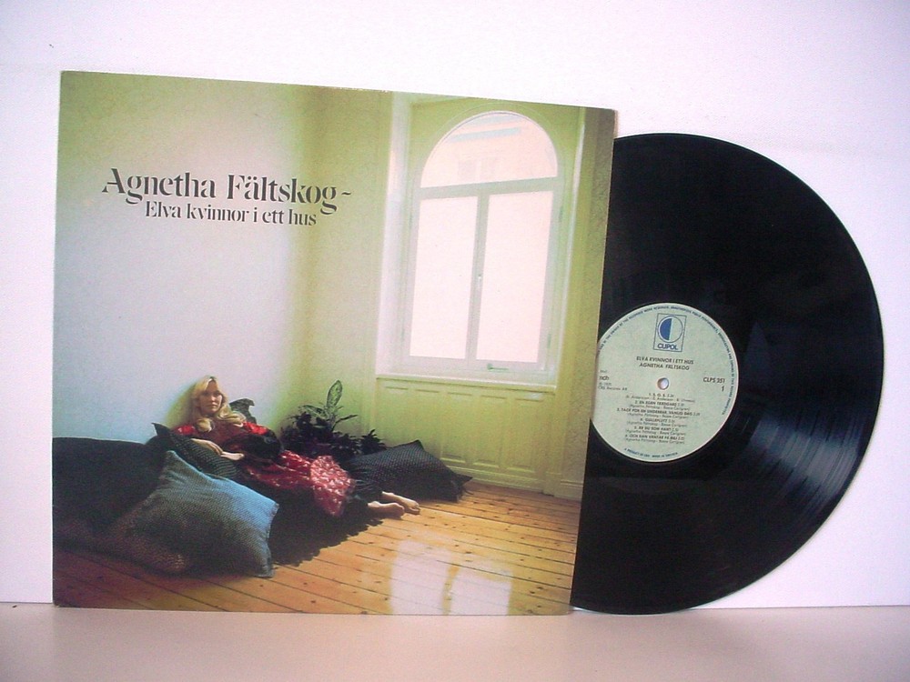 ABBA solo AGNETHA FALTSKOG Elva Kvinnor I Ett Hus Sweden LP 1975 CUPOL CLPS 351