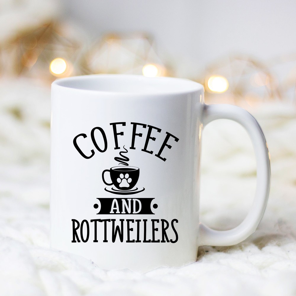 Rottweiler Coffee Mug Gift for Dog Lovers - Cute Rottweiler Design