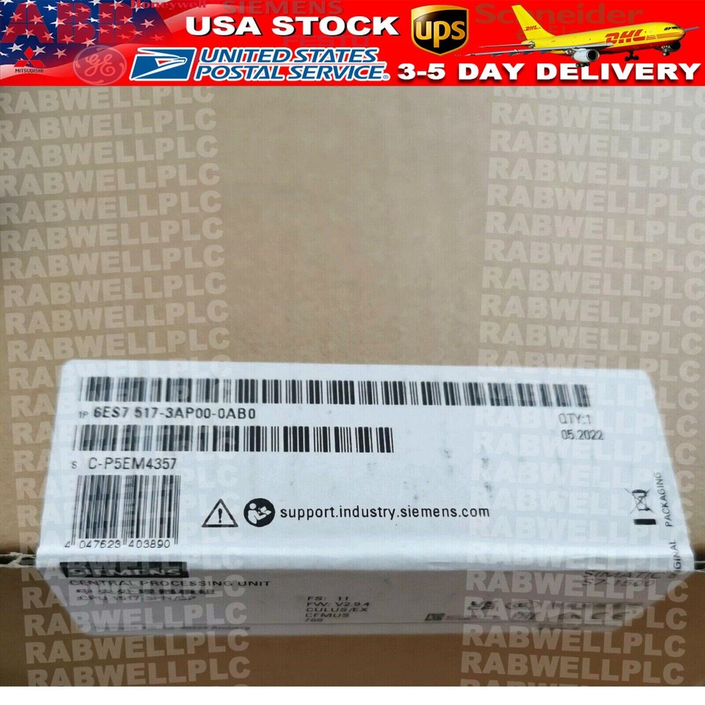 New Siemens 6ES7517-3AP00-0AB0 S7-1500 CPU 1517-3 PN/DP 6ES7 517-3AP00-0AB0