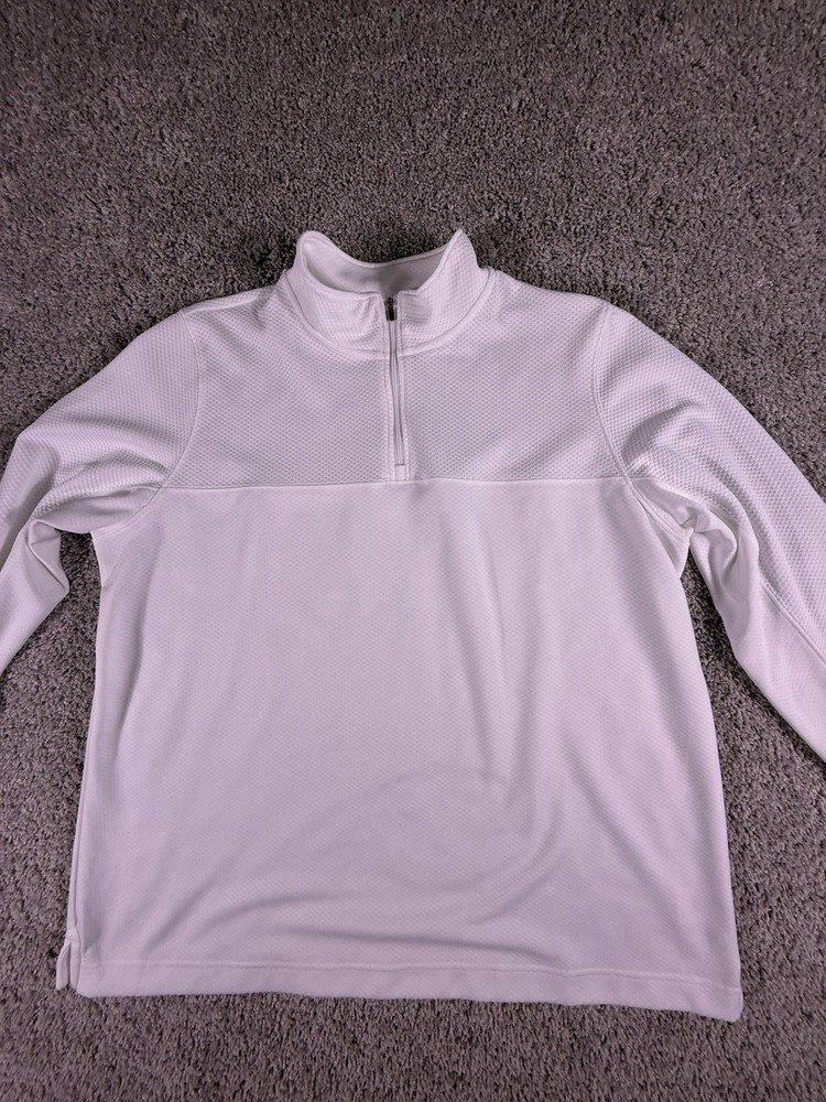 NWOT Lands’ End Women’s 1/4 Zip Pullover Shirt White Size 1X