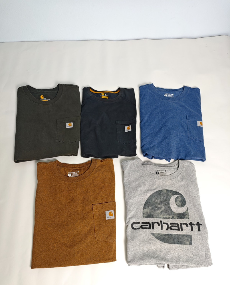 Carhartt Pocket T-Shirt Lot Men's XL Short Sleeve Workwear Tees Bundle 5 Pack