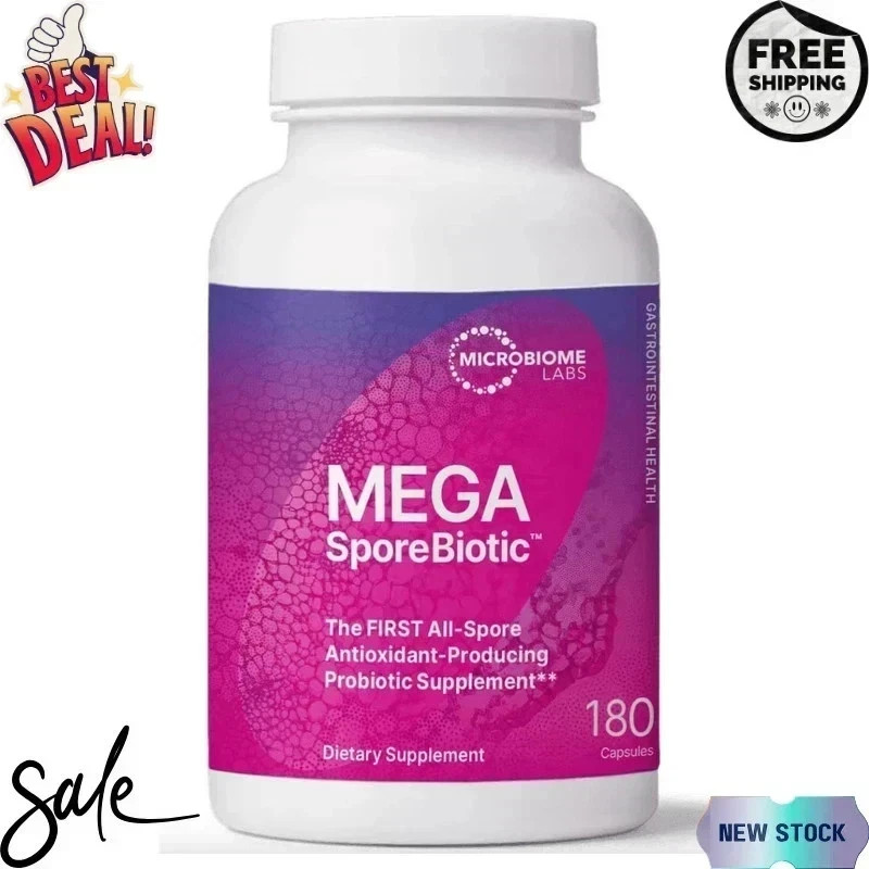 Mega Sporebiotic 180 Capsules Microbiome, Gut Health Probiotic - Free Shipping