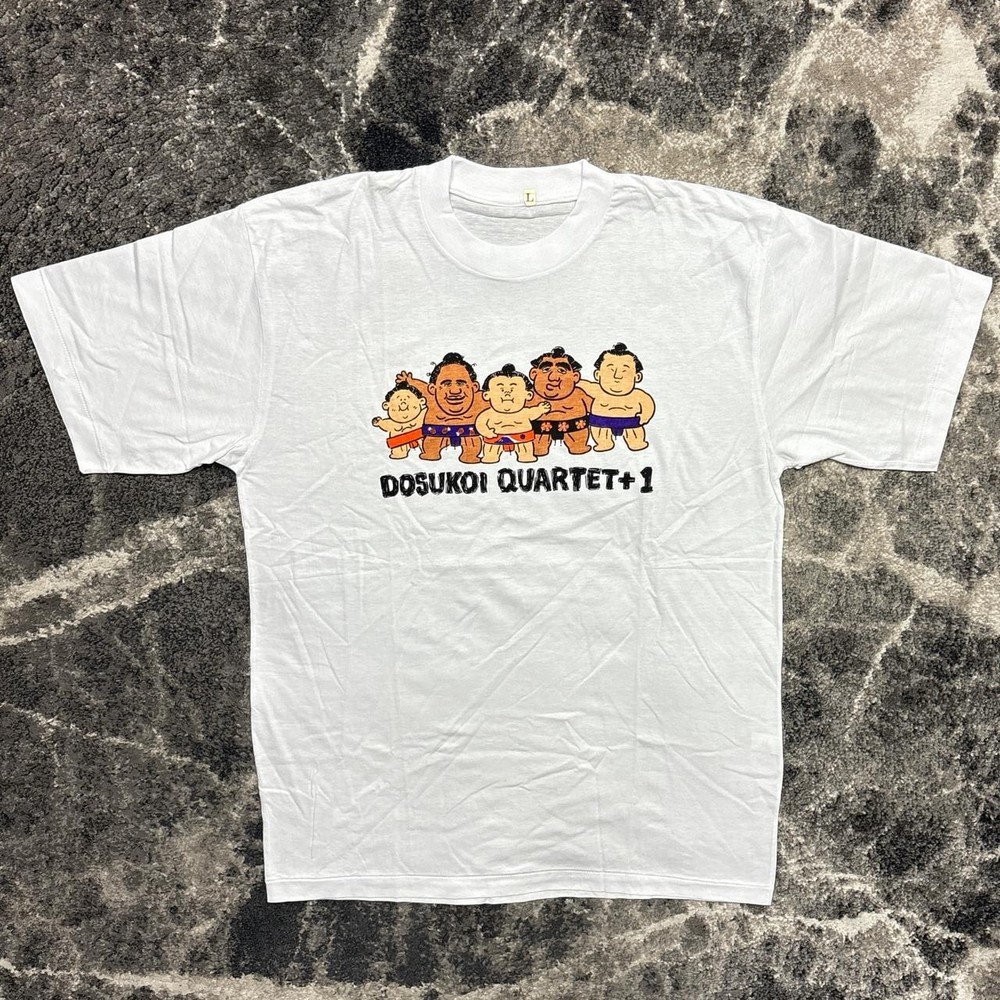 Vintage Art Shirt Mens Large 90s Sumo Wrestling Japan Japanese Kanji Samurai