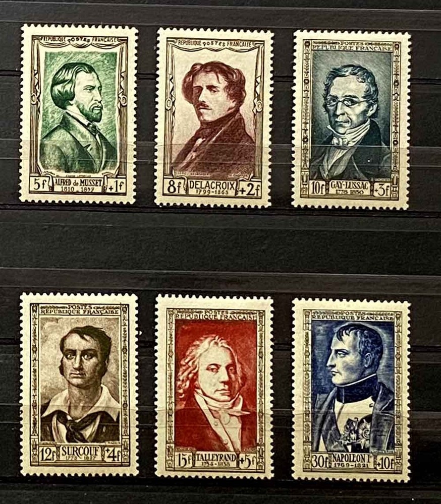 France: 1951 Stamps Unused Semi Post Set Scott #B258-63 Cv $54 Sound