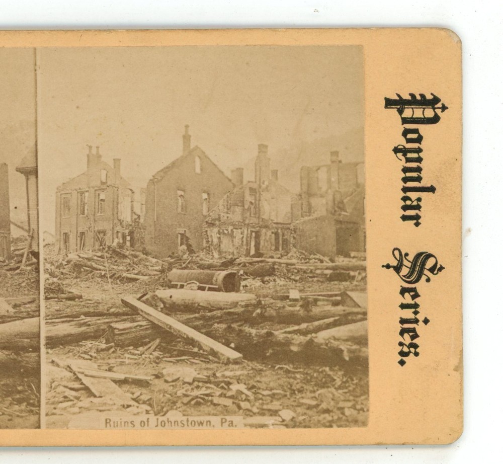 House Ruins of Johnstown PA Pennsylvania Stereoview