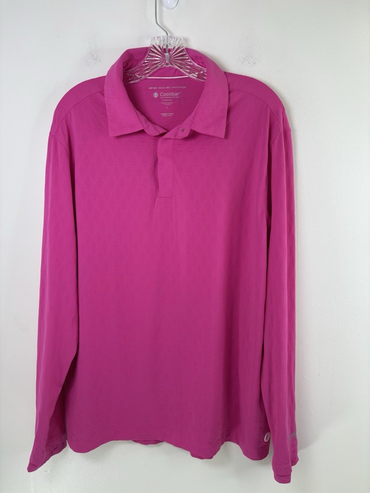 Coolibar Tee Shirt Large Long Sleeve Pink Women UPF 50+ Sun Protection