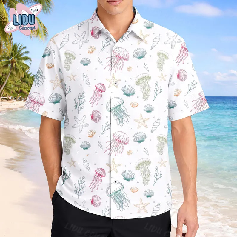 Sea Life Hawaiian Shirt Ocean Animal Marine Tropical Beach