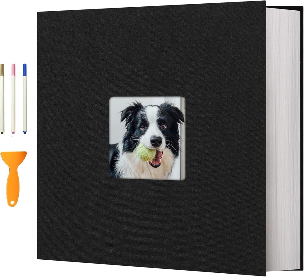 Durable Acid-Free Photo Album with Self-Adhesive Pages - 600 Photos, 13x12.6-image