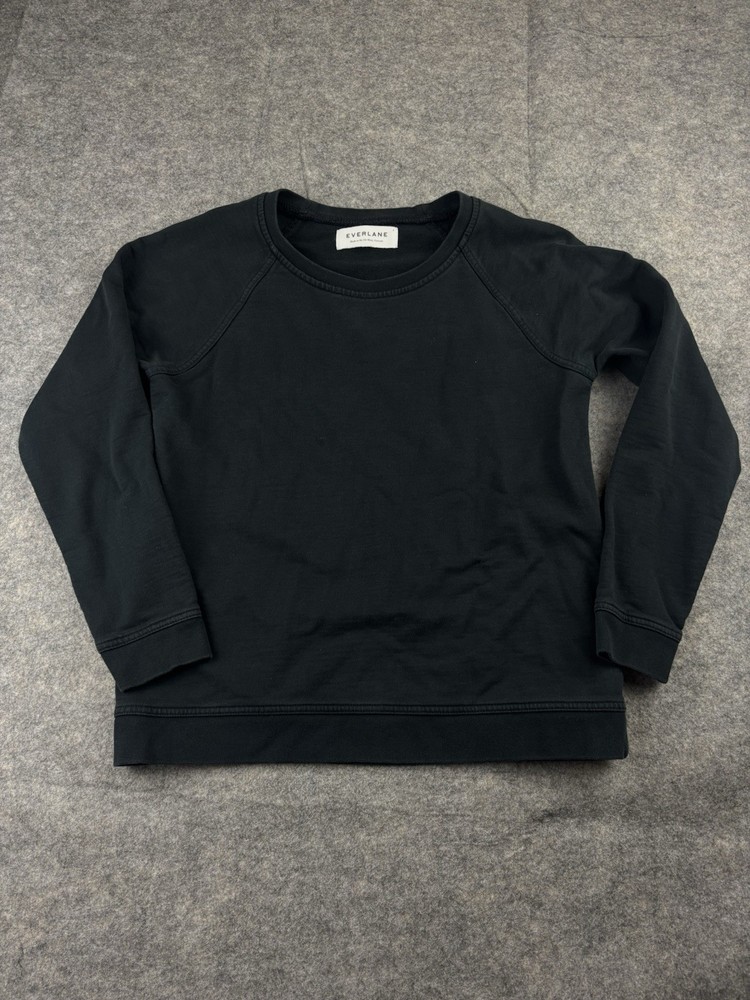 EVERLANE Organic Cotton Basic Crewneck Pullover Sweatshirt Women’s Size Small