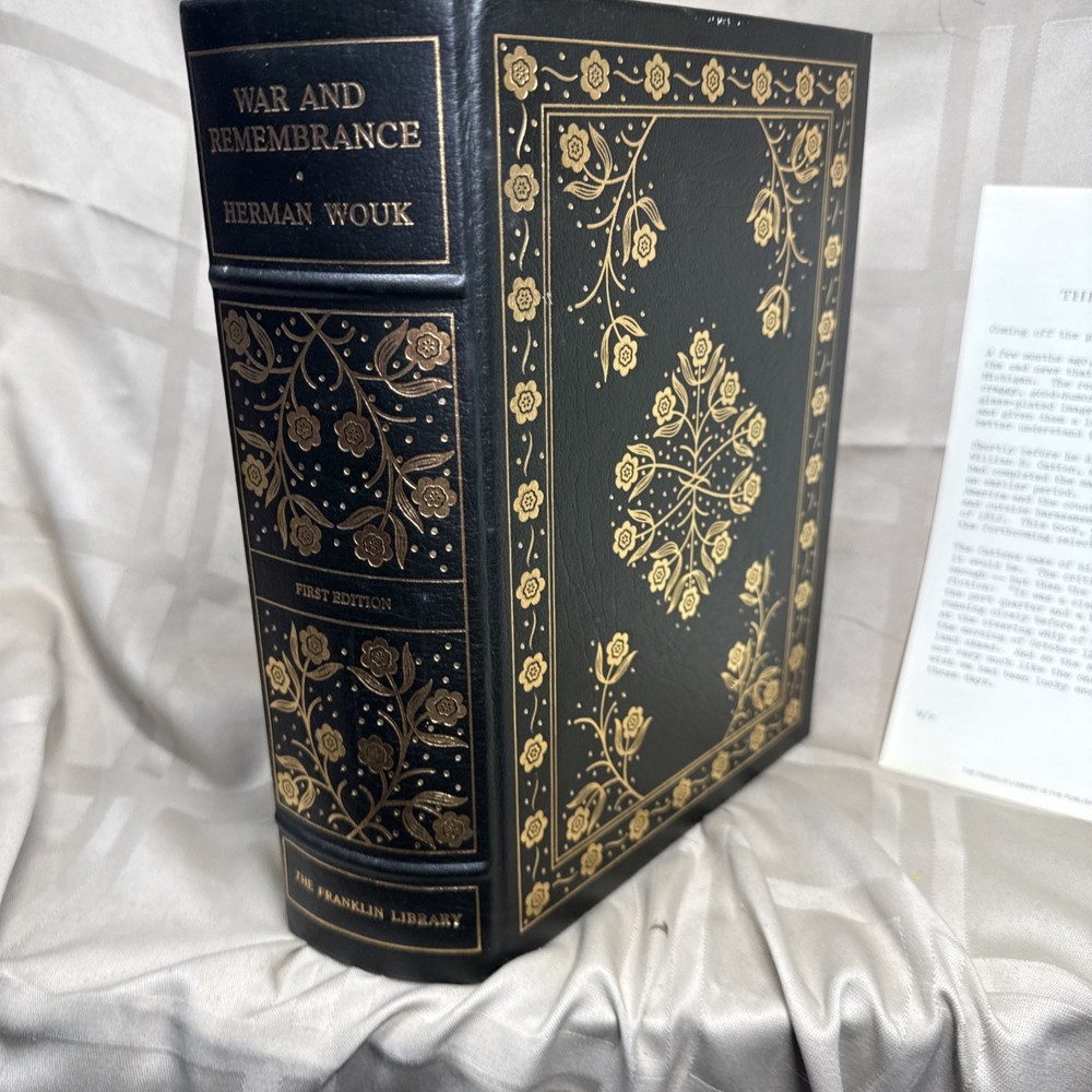 WAR AND REMEMBRANCE Herman Wouk FRANKLIN 1st Edition Leather