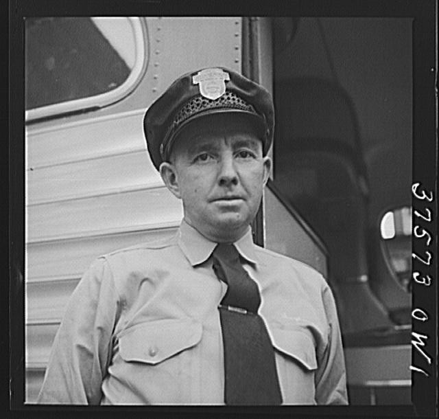 Photo:Bernard Cochran Greyhound Bus Driver 1930s Portrait